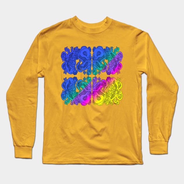 Alien Rainbow Long Sleeve T-Shirt by SvanO Design